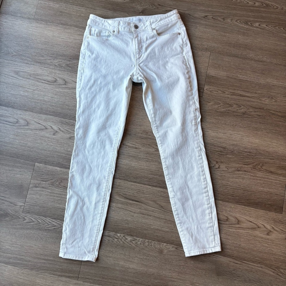 Ann Taylor LOFT Women's Crisp White Curvy Skinny Jeans